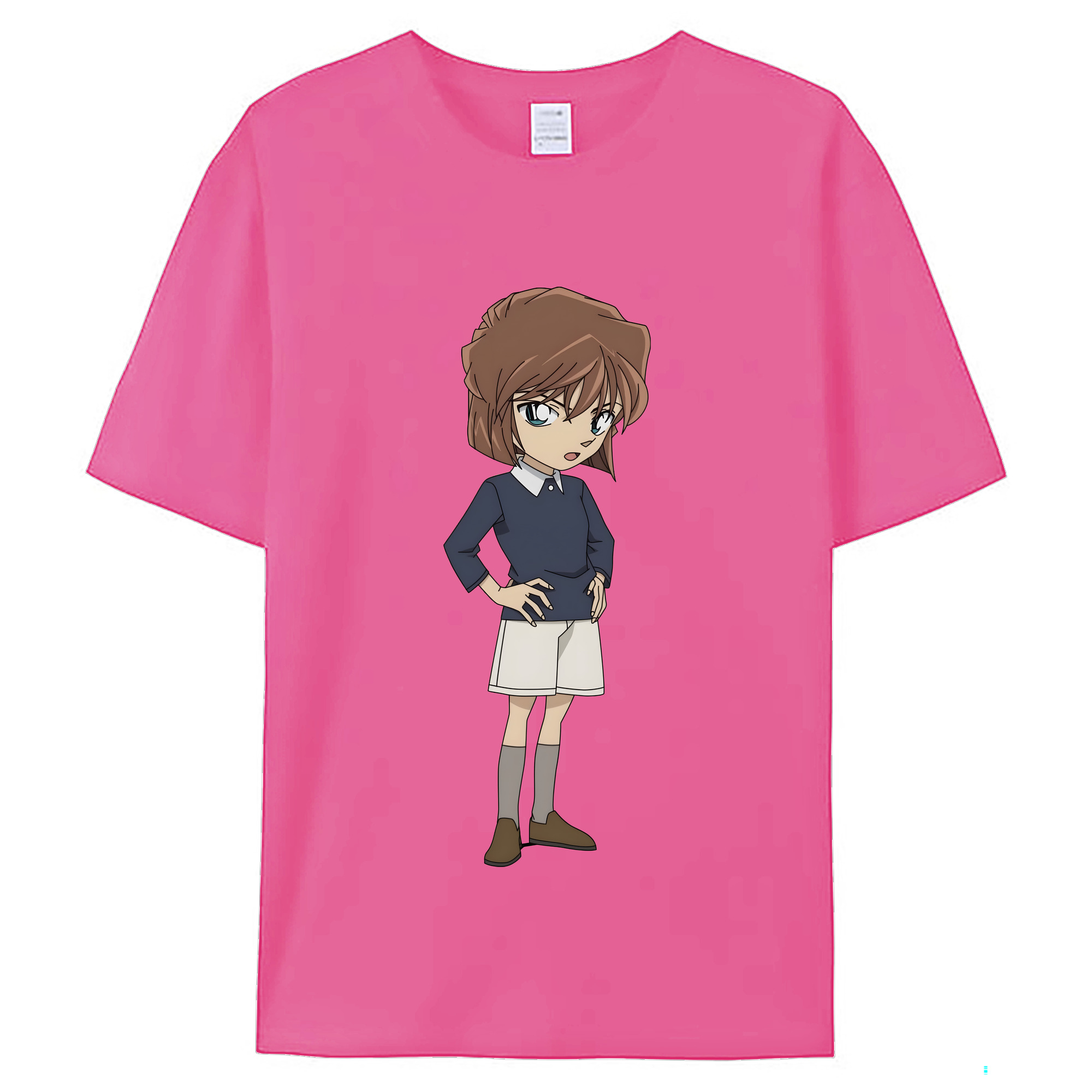 （画像用） 名探偵コナン 灰原 哀 はいばら あい Detective Conan Anita Hailey、Vi Graythorn Haibara Ai レディースカジュアルプリントTシャツ（綿100％）